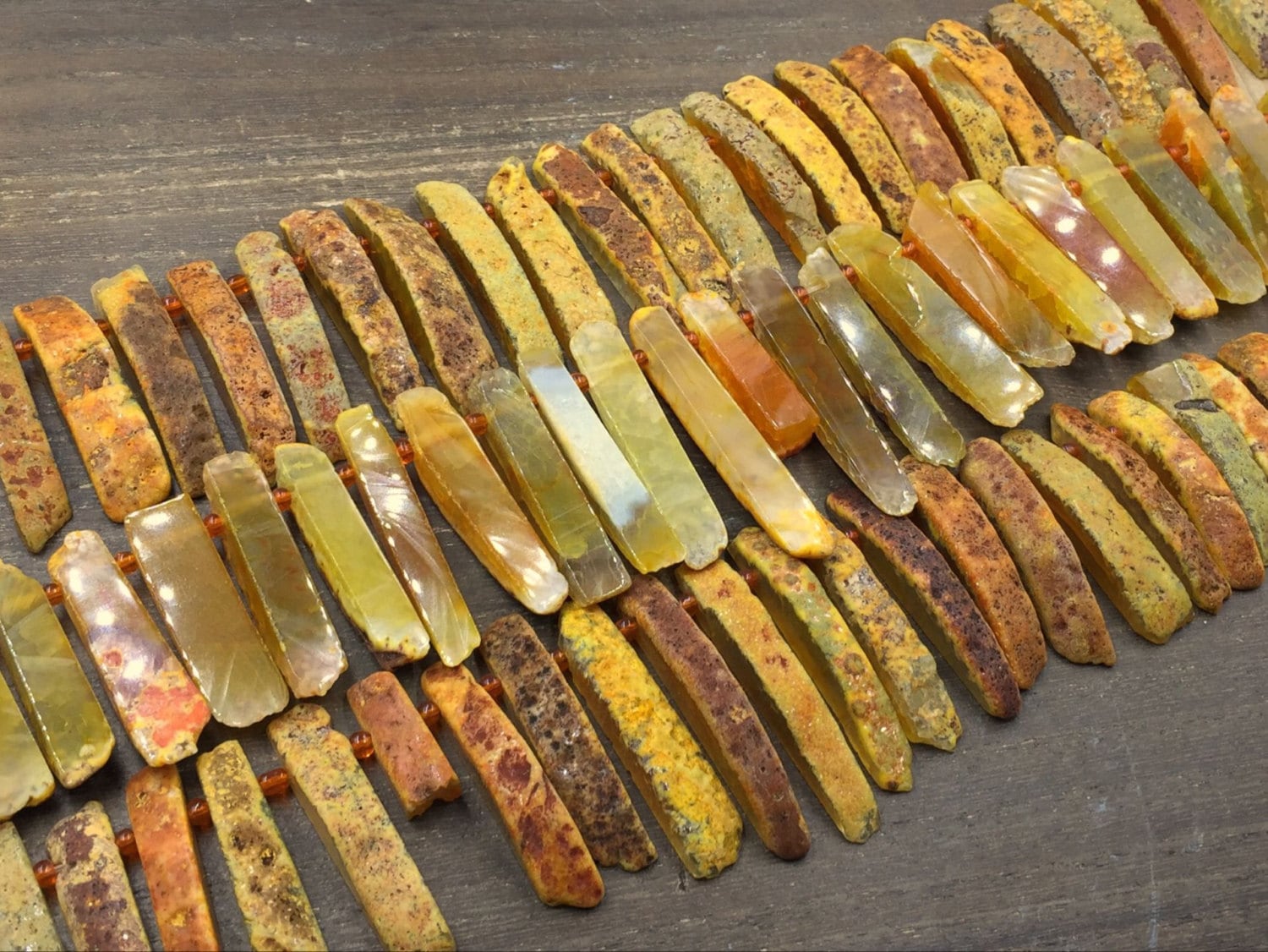 Raw Yellow Agate Slice Stick Beads Agate Point Beads Rough Etsy Ireland