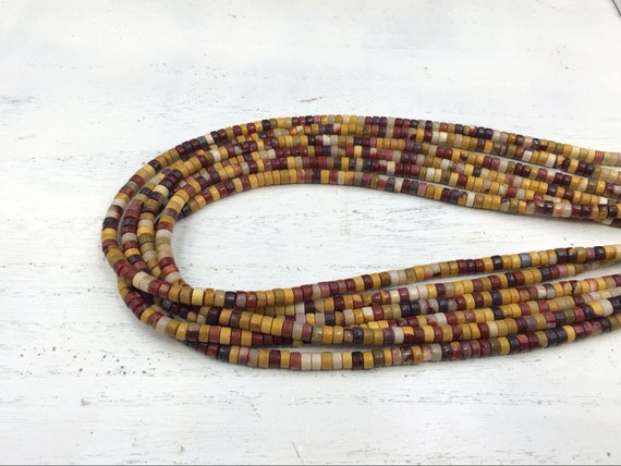 GEM-inside Natural Mookaite Jasper Rondelle Spacer Beads 3x6mm For Jewelry Making