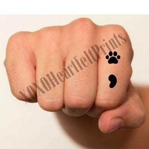 Temporary Semicolon Tattoos – Set of 2 – Suicide Awareness, Mental Health, &quot;Your Story Isn’t Over&quot; – Support & Empowerment