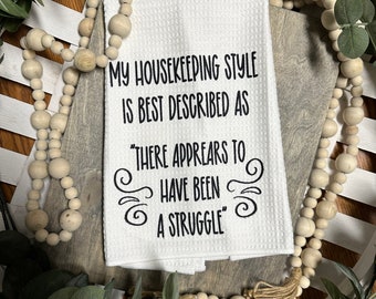 Mi estilo de limpieza / paño de cocina lavable de microfibra. ¡Caja fuerte para secadora! Regalo de inauguración de la casa.