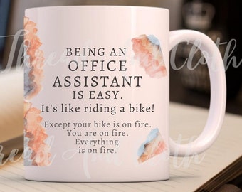 Asistente de oficina recepcionista es un archivo digital fácil para taza de 12 oz, PNG JPG y PDF digital, archivo para Cricut, descargas de diseños de sublimación