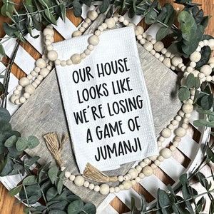 Our house looks like… microfiber washable dish towel. Dryer safe! Housewarming gift.