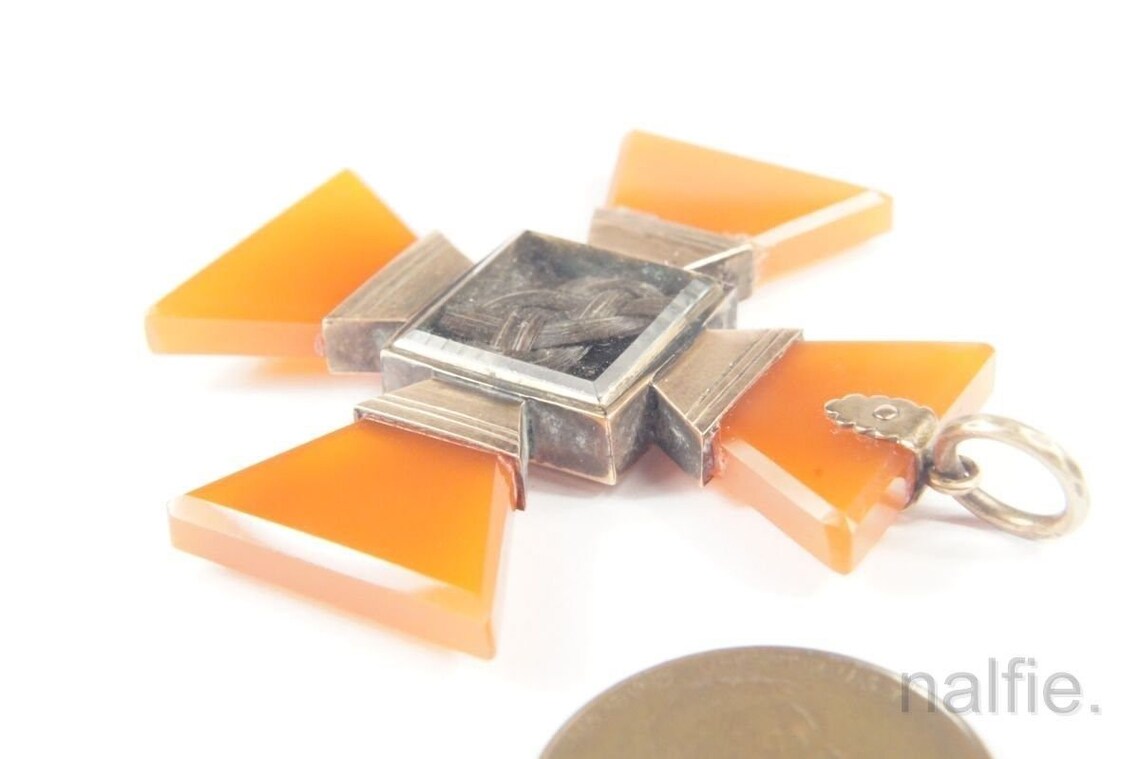 Antike englische georgische Periode 9k Gold Achat | Etsy