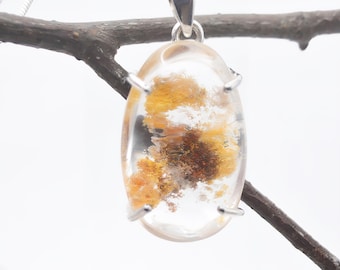 Shamanic Dreamstone Lodalite Garden Quartz Pendant, Natural Crystal Vision Jewellery