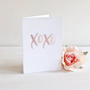 XOXO card, any occasion card, i love you card, card for her, card for friend, minimalist card, xoxo