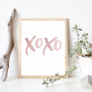 XOXO print, nursery print, print for daughters room, gallery wall print, minimalist print