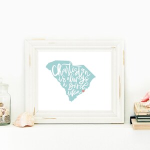 Charleston, SC print, SC print, Charleston illustration, cute charleston gift