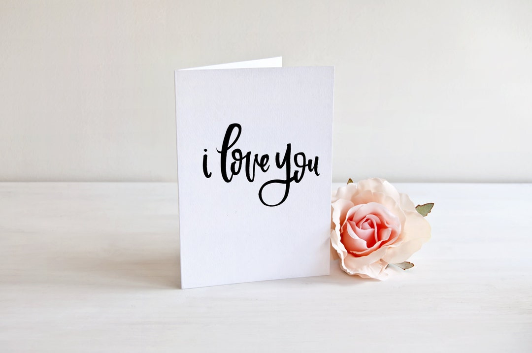 Black and White I Love You Card Printable Card Minimalist - Etsy