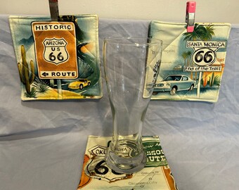 Route  66 mug rugs