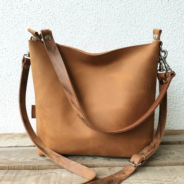 Medium Size Leather Handbags Etsy