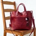 Anastasiya reviewed Leather bag, Leather bag red, Leather bag women, small leather shopper, handbag, small leather shopping bag, Lou Frontpocket - red!