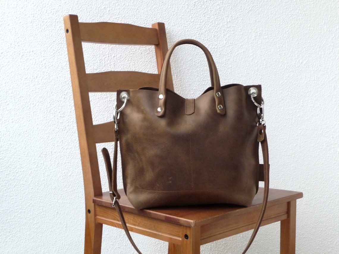 Leather bag Leather bag brown Leather bag women small | Etsy