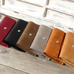¡Cartera de cuero! ¡Cartera de dama, billetera de cuero, monedero de cuero! Monedero de cuero, cartera de cuero - bolso de cuero!