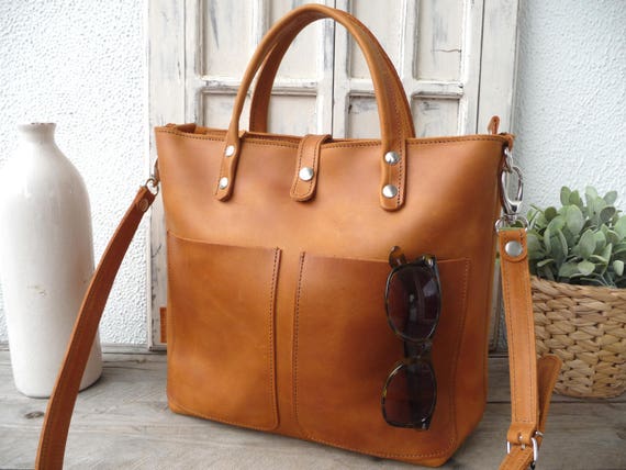 BOLSO DE CUERO MARRÓN PEQUEÑO para mujeres bolso de cuero | Etsy España