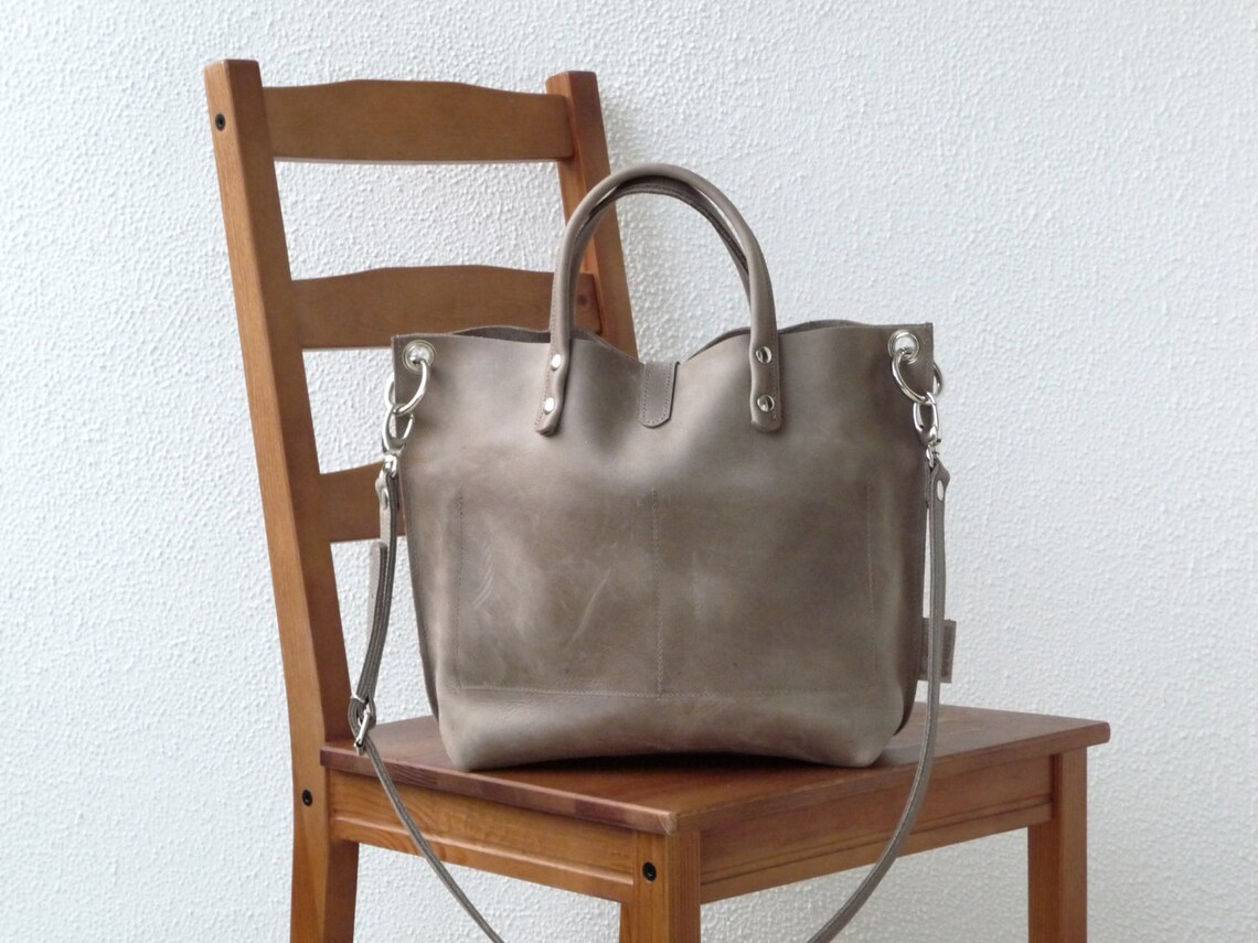 Leather Bag Leather Bag Grey Leather Bag Women Small - Etsy