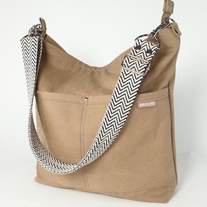 Canvas Umhängetasche beige Damen Mädchen, stabile Baumwolltasche, dicke Segeltuch Qualität, Schultertasche, mittlere Größe, mehrere Farben!