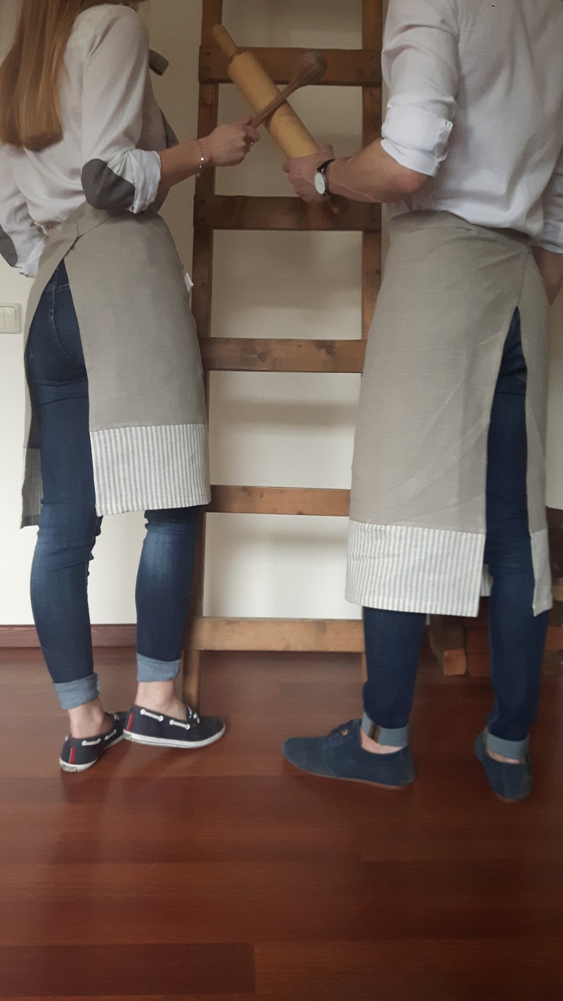 Linen Aprons Pinafore Aprons Natural Linen Aprons Washed Linen Aprons Gray Linen Aprons Linen Kitchen