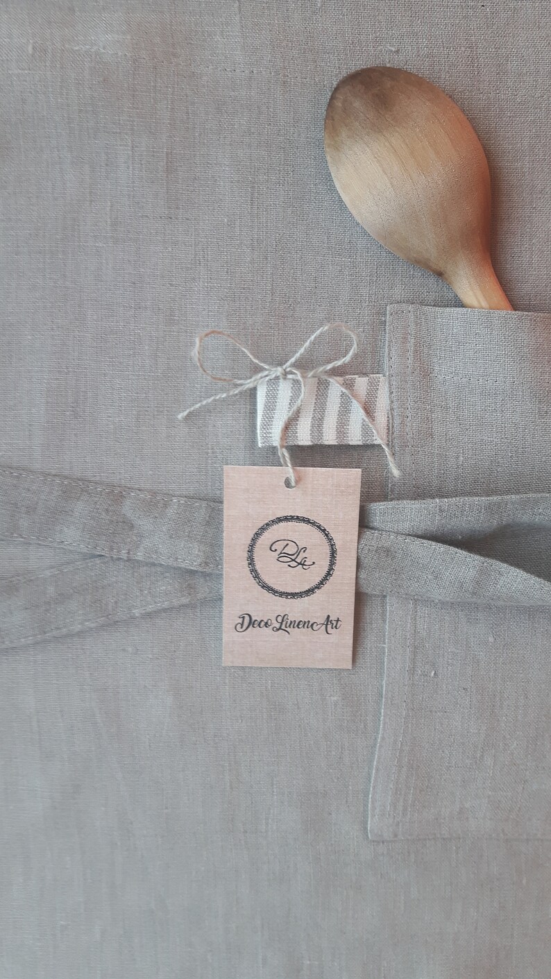 Linen Aprons Pinafore Aprons Natural Linen Aprons Washed Linen Aprons Gray Linen Aprons Linen Kitchen