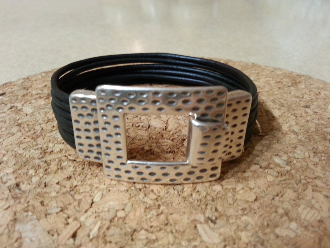 Leather Bracelet Wrap Bracelet Hook Clasp Bracelet Uno De - Etsy