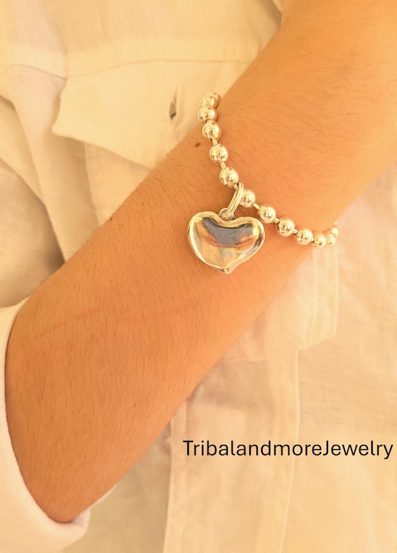 Bracciale personalizzato con due nomi e cuore, in argento sterling - Gioiello personalizzato - Regalo romantico - Italia