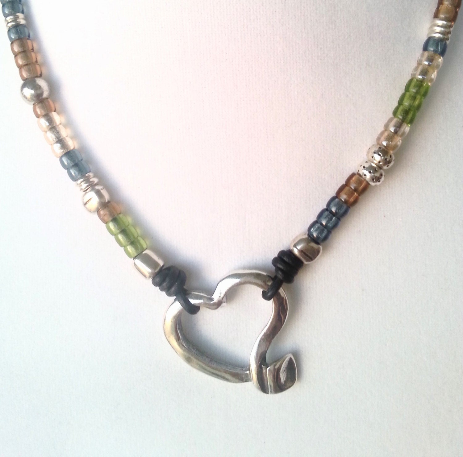 Black Leather Necklace Heart Uno De 50 Style Necklacezamak - Etsy