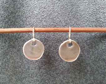 Sterling Silver Tribal Earrings, Zamak Silver Plated Pendant