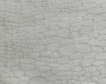 Linen Fabric Ivory on Ivory "Stones" Woven Design