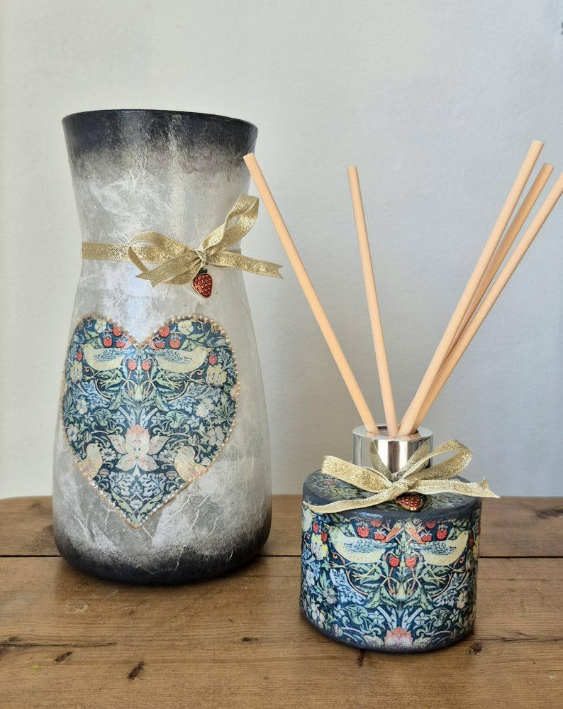 Metallic Reed Diffuser William Morris Reed Diffuser, Strawberry Thief Diffuser, William Morris ...
