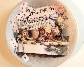 Alice in Wonderland trinket dish, ring trinket dish, wedding gift, bridesmaid gift, mother's day gift, ring dish personalised