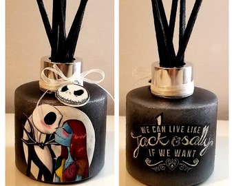 Skeleton inspired diffuser. Halloween inspired decor. Skeleton inspired gift. Diffuser bottle. Reed diffuser. House warming gift.