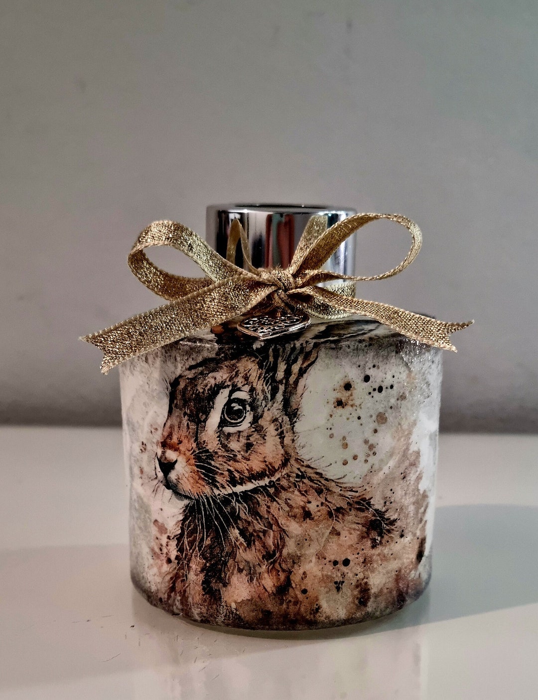 Country Hare Reed Diffuser, Rabbit Reed Diffuser, Woodland Decor, Farmhouse Gift, Hare Lover