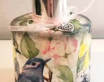 Flacon diffuseur roseau style oiseau vintage : cadeau pour les amateurs d'oiseaux