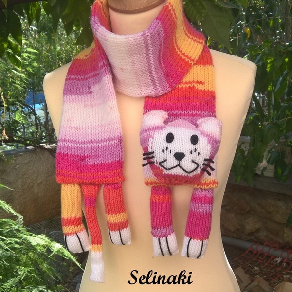 Knit Cat Scarf Etsy