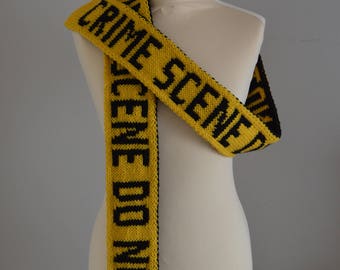 Hand Knitted Crime Scene Caution Tape