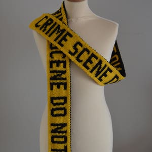 Hand Knitted Crime Scene Caution Tape