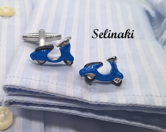 Blue Scooter Cufflinks