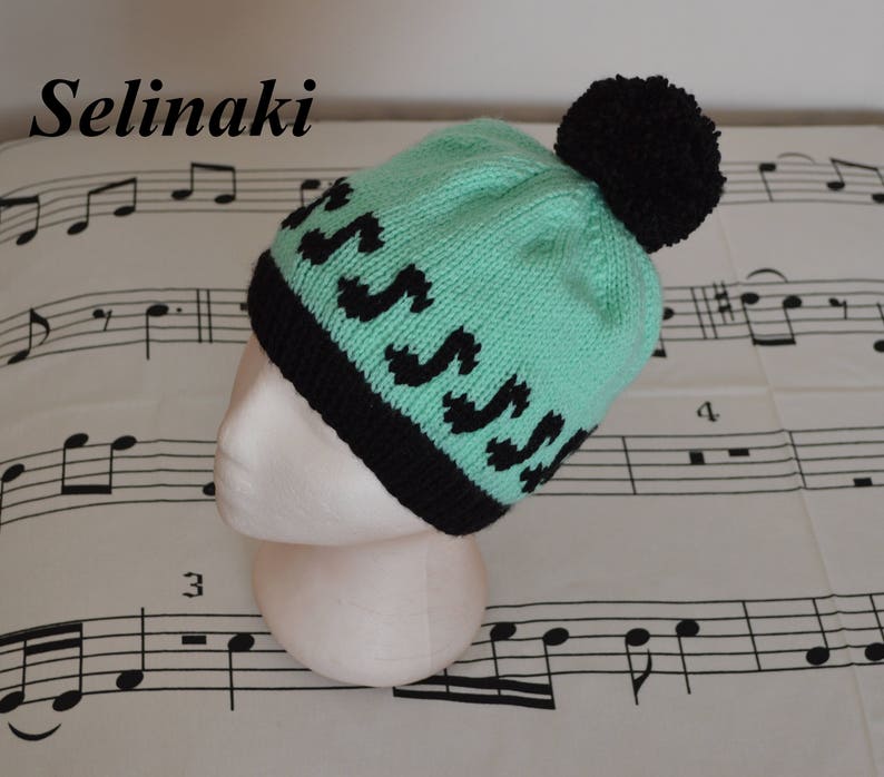 mint green beanie hat