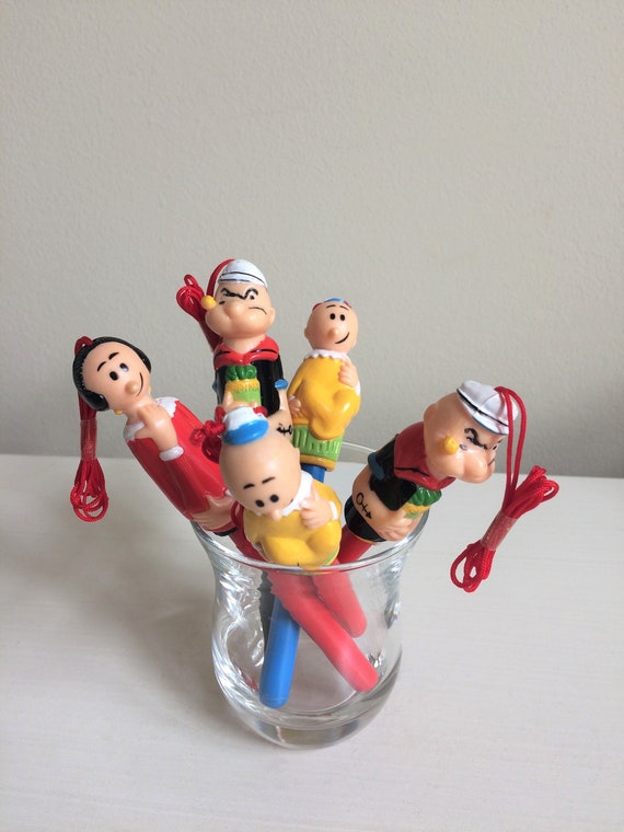 Vintage Popeye Olive Oyl And Sweepea Vintage Pens Set Of 5 Etsy