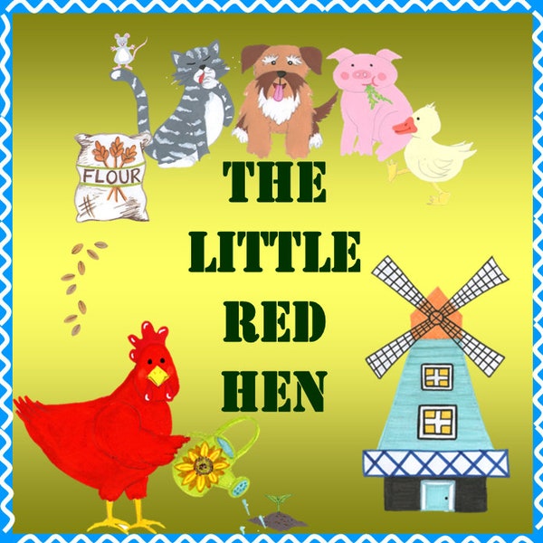 Digital File Printable Designs for The Little Red Hen Story Teaching Resource Bumper Pack EYFS KS1