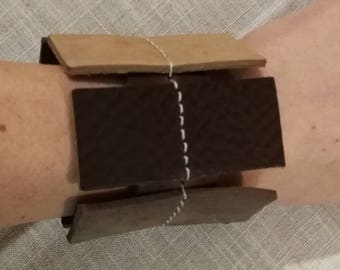 Brown cuff bracelet, Leather bracelet, genuine leather wristband, first class leather cuff bracelet, wrist band,