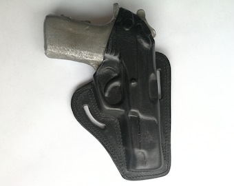 Fondina Ruger 313, cinturino in pelle nera, per destrorsi