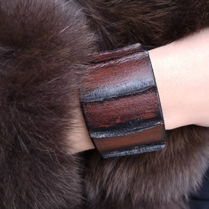 Braunes Manschettenarmband, Lederarmband, Lederarmband, Lederarmband, Lederarmband braun