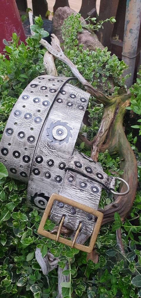 Handmade Genuine Leather belt, vintage style military parade belt, Unique design belt, vintage belt
