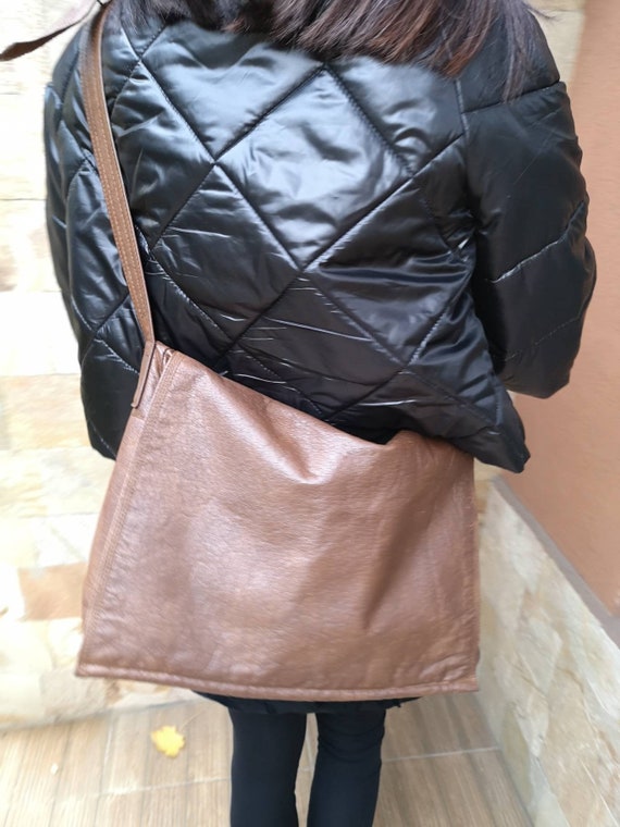 Picard Leather Messenger Bag Laptop Bag Brown Leather Bag 