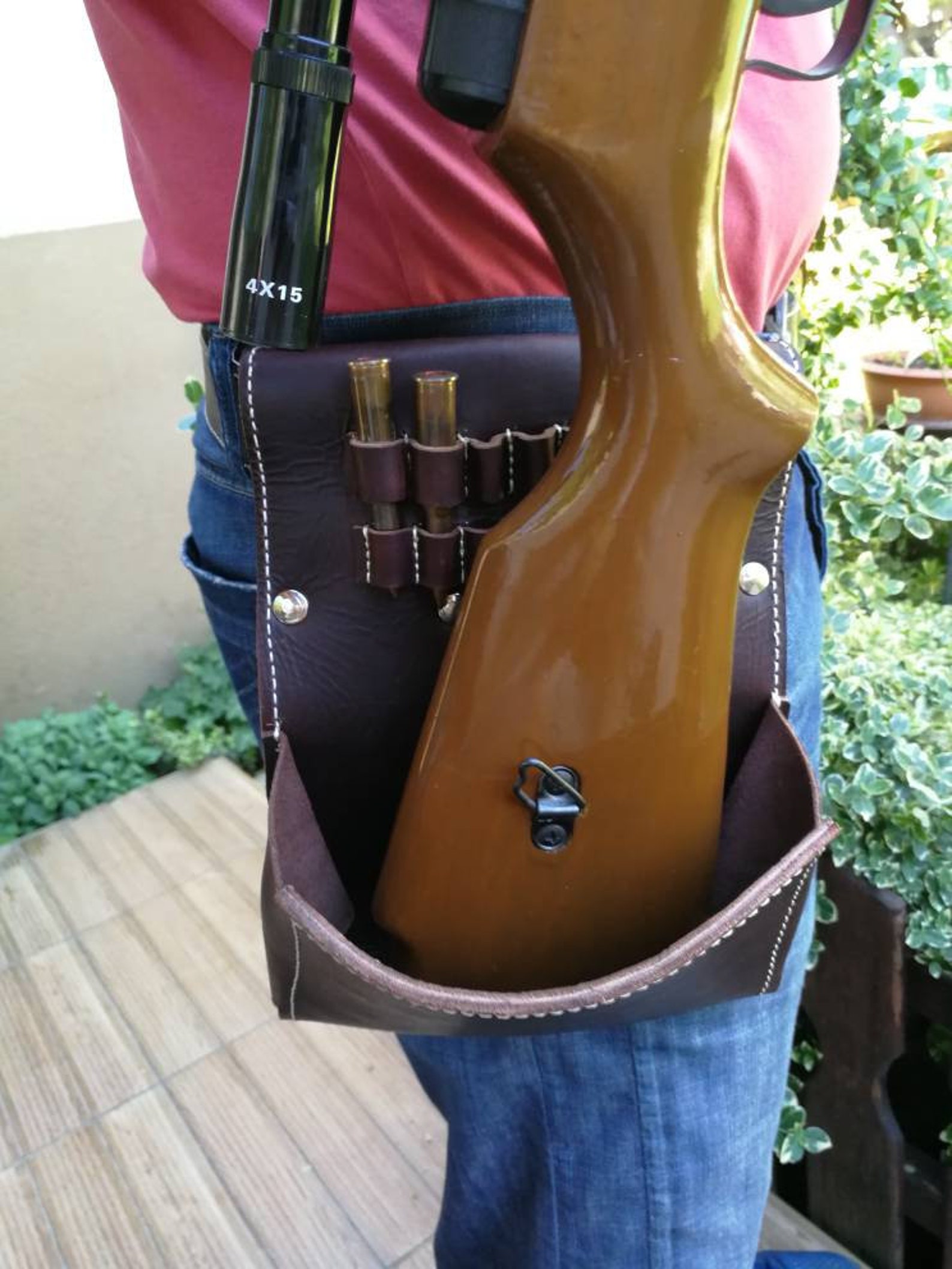 Belt Shotgun Rifle Holder Hand Made Leather Shotgun Holster Etsy