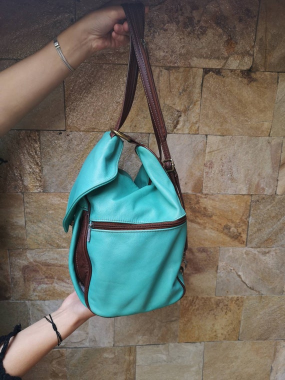 Vintage Leather backpack, soft leather backpack, … - image 8