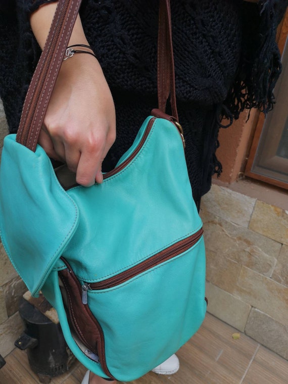 Vintage Leather backpack, soft leather backpack, … - image 10