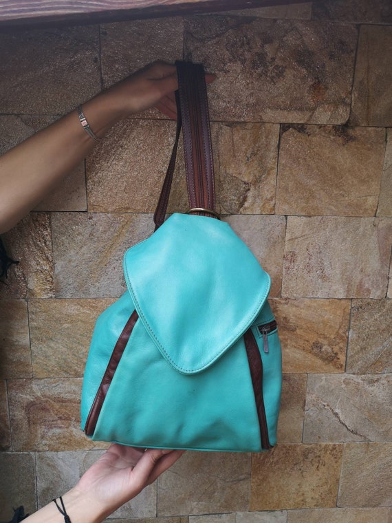 Vintage Leather backpack, soft leather backpack, t