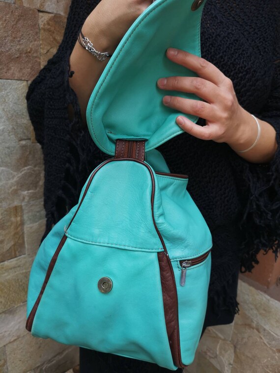 Vintage Leather backpack, soft leather backpack, … - image 7