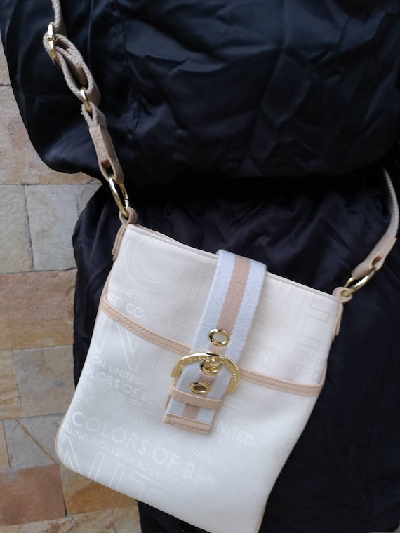 Vintage UNITED COLORS of BENETTON Shoulder Bag Rare 80s Back